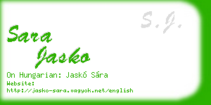 sara jasko business card
